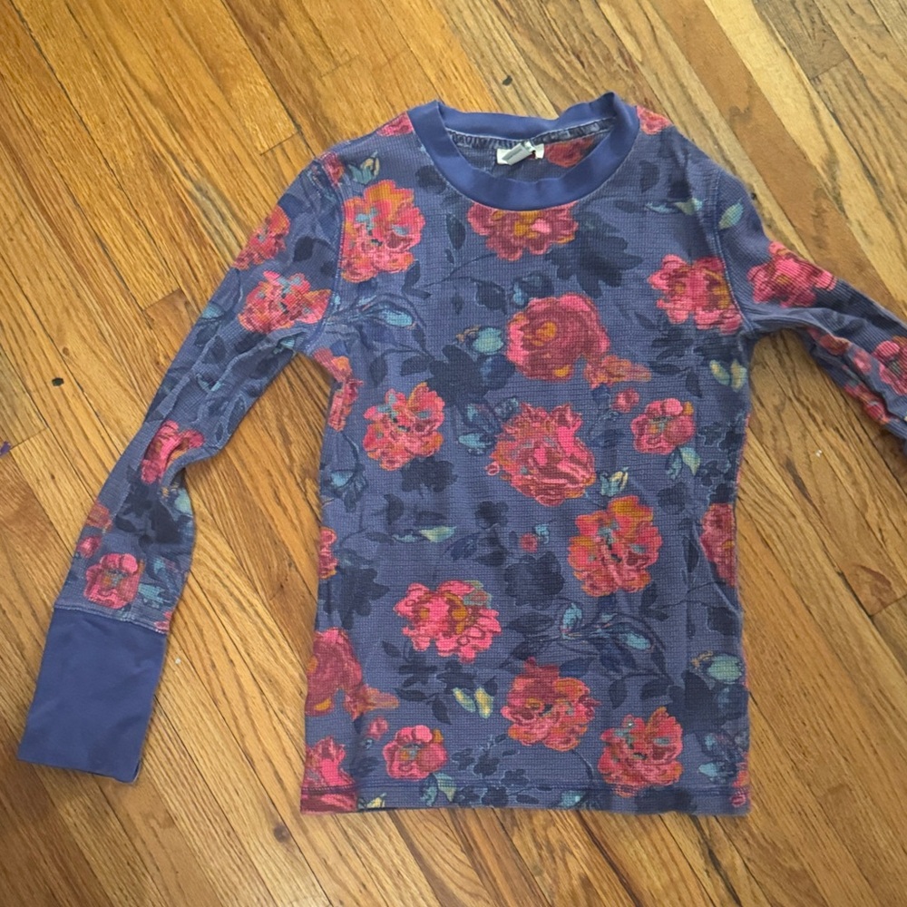 Sundance Kids Long Sleeve Top - Purple and Red Floral